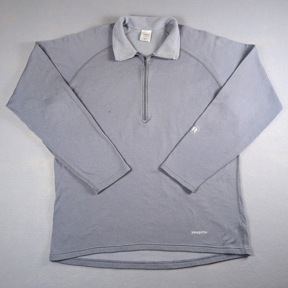 Vintage Patagonia Micro D Fleece Pullover Mens Large Gray Sweatshirt Half Zip